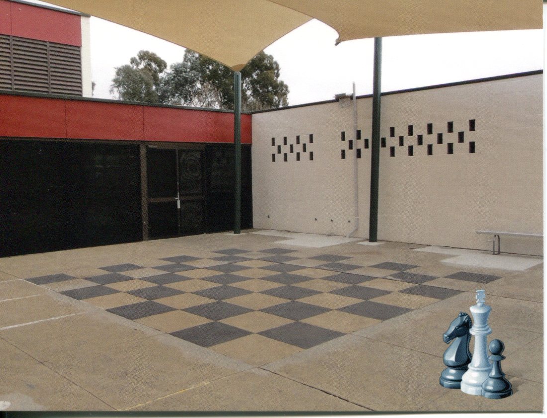 ACT - Duffy Primary School Giant Chess Board ACT - Duffy Primary School Giant Chess Board